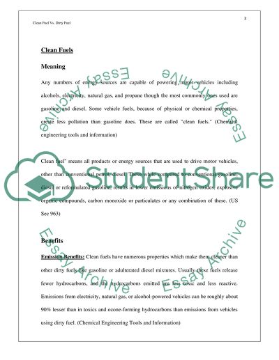 Differences Between Clean Fuels and Dirty Fuels