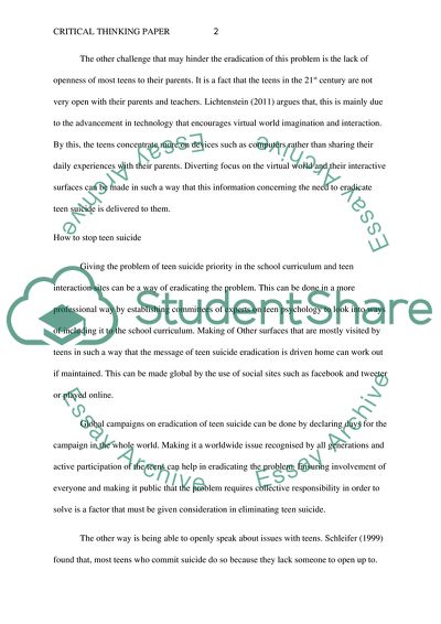 Teen Suicide Can be Stopped