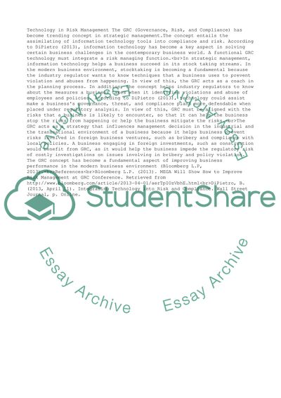 Technology in Risk Management