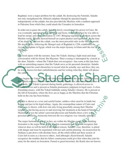 Book Review of Book of Saladin by Tariq Ali