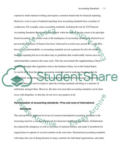 Necessity of Accounting Standards