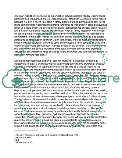 The Notion of Child-Inclusive Mediation Is Ill-Conceived