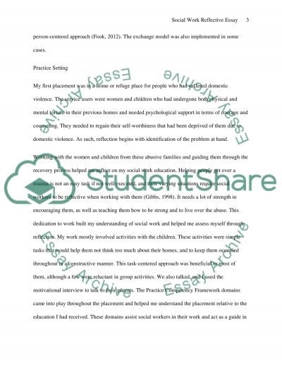 Social Work Reflection Essay Example Topics And Well Written Essays 