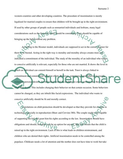 Artificial Insemination Restrictions Based on Financial Stability