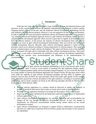 Overview of Agile Software Development