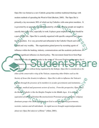 Opus Dei and Vatican