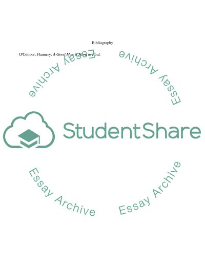 Violence in A Good Man is Hard to Find by OConnor