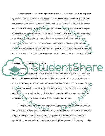 Technologically Innovating the Process of the Custom-Made Thobe