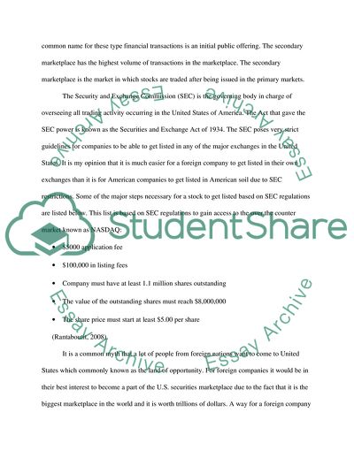 The Capital and Money Markets