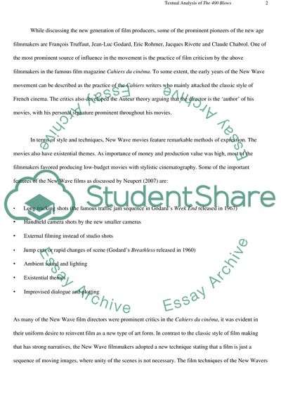 Textual Analysis of The 400 Blows: The Landmark of New Wave
