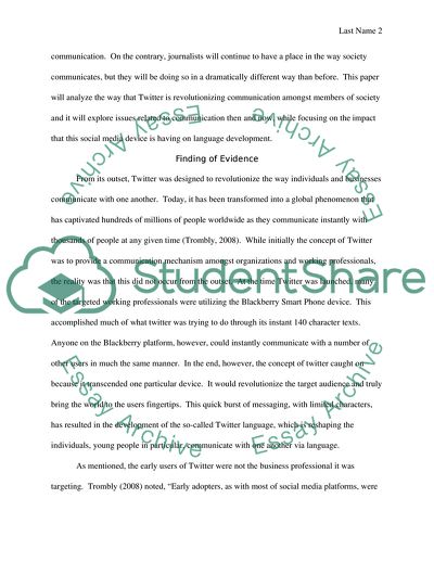The Effect of Twitter on Language Development