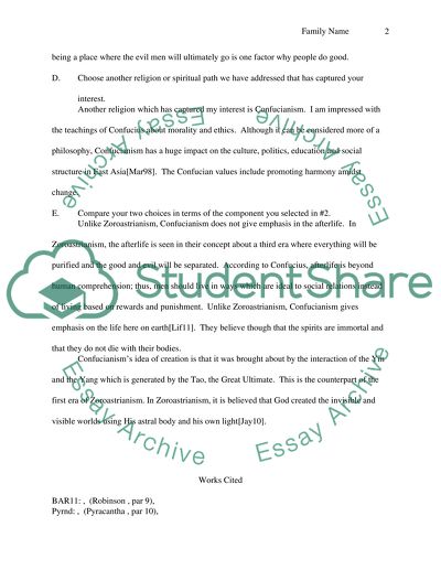 Zoroastrianism vs Confucianism - Ideas of Creation