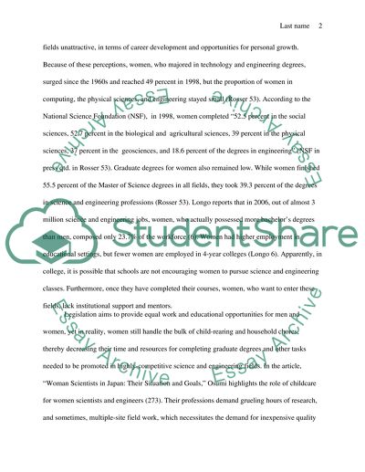 The Vanishing Gender: Institutional, Cultural, and Workplace Barriers to Women Scientists and Engineers