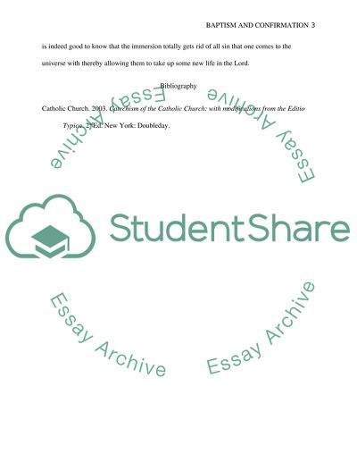 Baptism and Confirmation