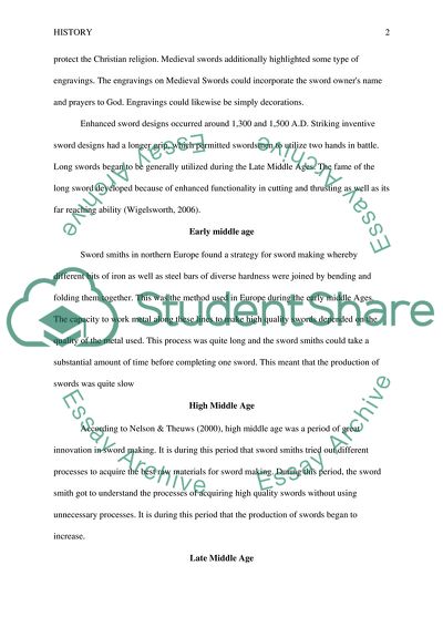 Sword Manufacturing of the Early, High, and Late Medieval Period