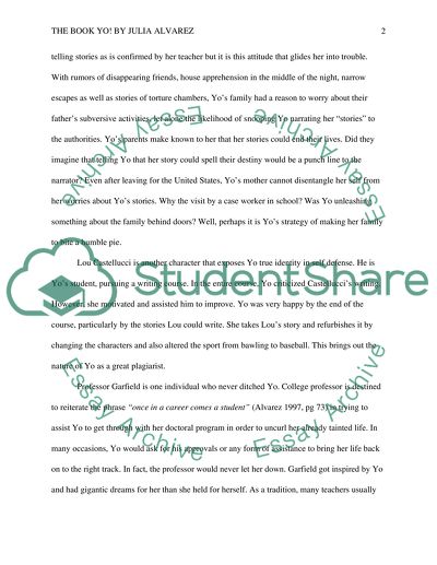 The book YO by julia alvarez