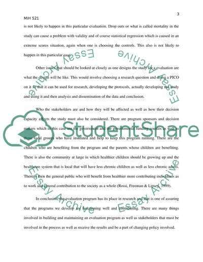 MIH 521 Health Program Evaluation (Mod 2 SLP)