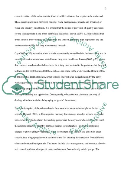 Teaching Pedagogy in Urban Schools