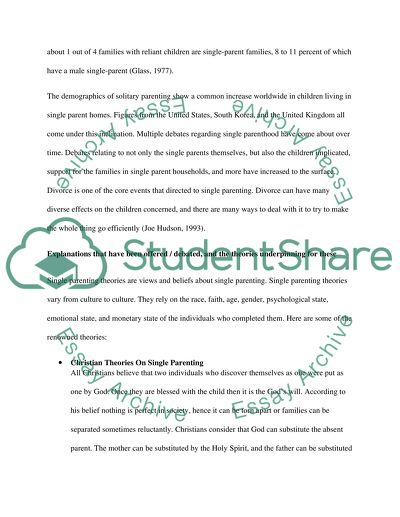 Theories on Single Parenting