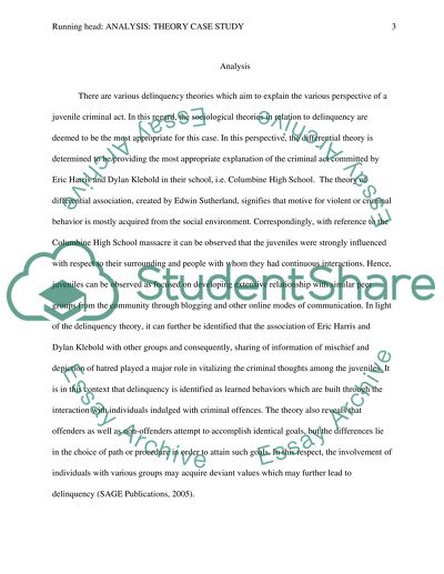 Analysis: Theory Case Study