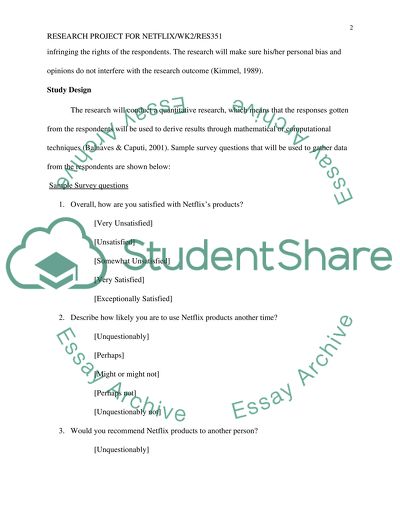 Research Project for NetFlix/WK2/RES351