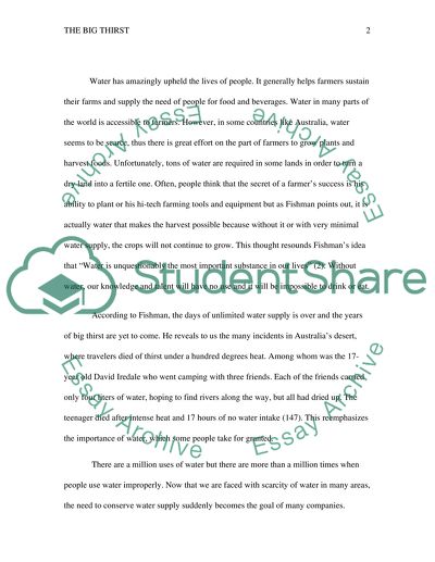 The Big Thirst: The Secret Life and Turbulent Future of Water