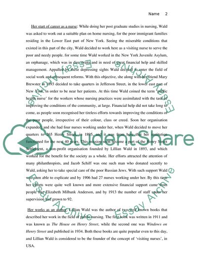 A Bibliography of Lillian Wald