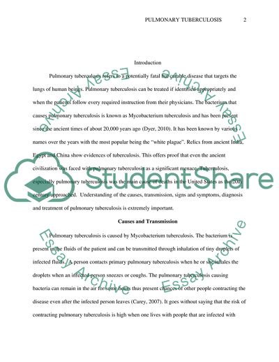 Pulmonary Tuberculosis
