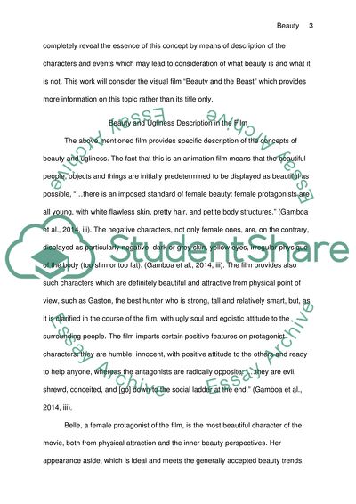 The Notions of Beauty in Beauty and the Beast