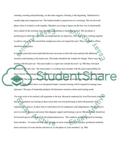 How Are Teams Chosen and Developed by McGreevy