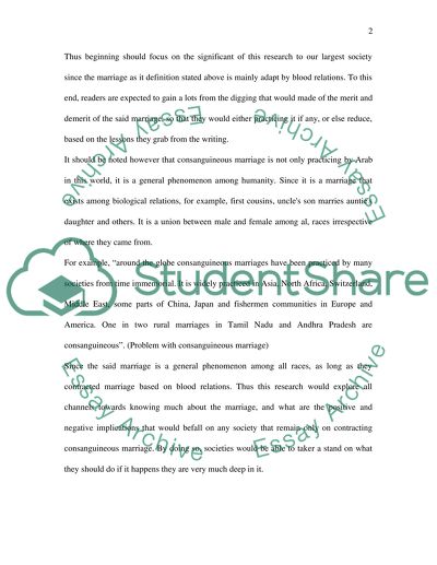 Consanguineous Marriages among Arabs