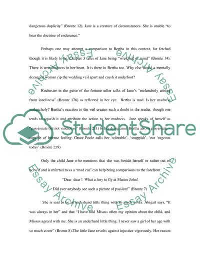 Analysis of Jane Eyre similarities between Bertha and Jane