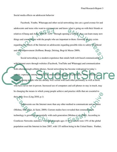 Social Media Effects on Adolescent Behavior