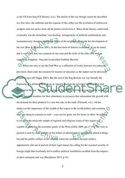 The Operation Desert Storm and its Impacts on the Middle East