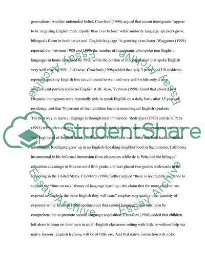The Effectiveness of Bilingual Education in K-12 Setting