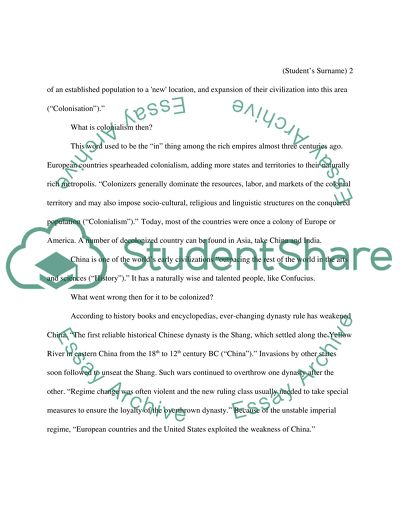 Colonization of China and India