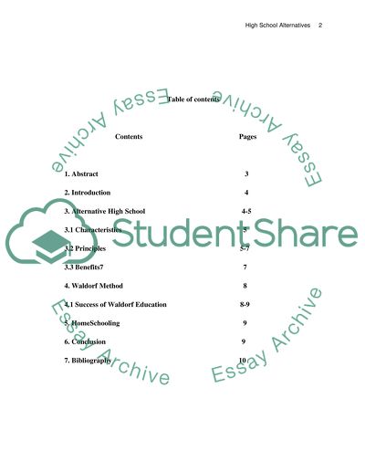 Alternative High Schools as the Path for the Education of the Future