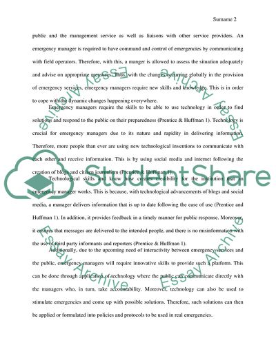 Emergency service managment