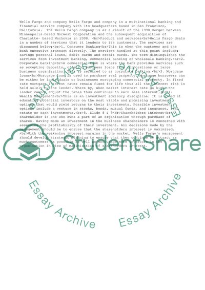 Formal report for specific company