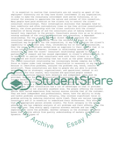 Client-Consultant Relationships