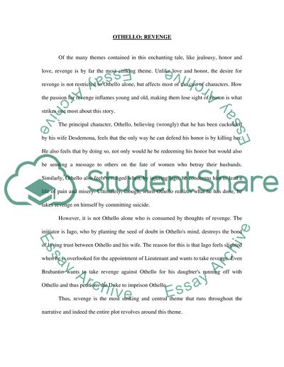 Othello: The Theme of Revenge