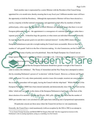 The Perception of a Democratic Deficit in the EU