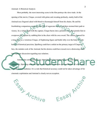 La Amistad: A Historical Analysis