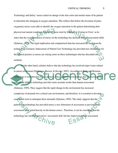 Critical Thinking and Informatics