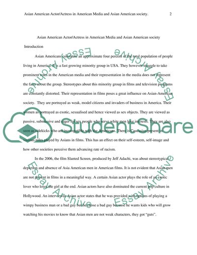 Respose paper for an Asian-American studies