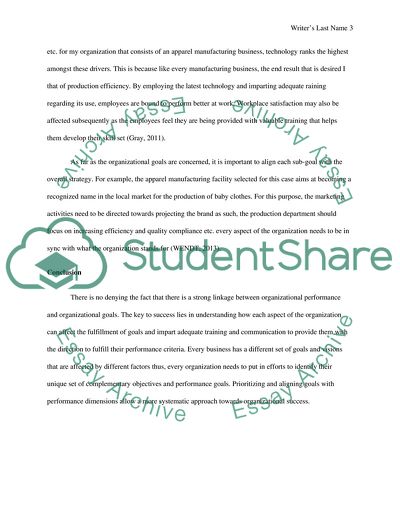 Performance Management and Organizational Goals