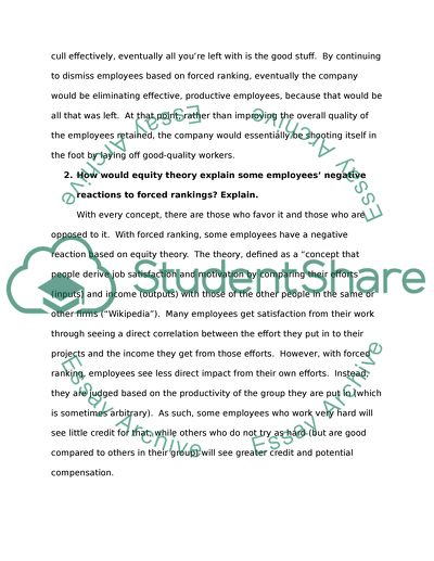 Forced Ranking Performance Appraisals
