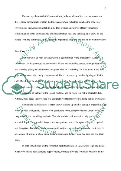 Casablanca and Cinema Paradiso Movies