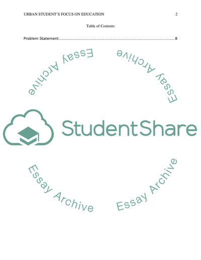 Student motivation or engagement in high school urban students