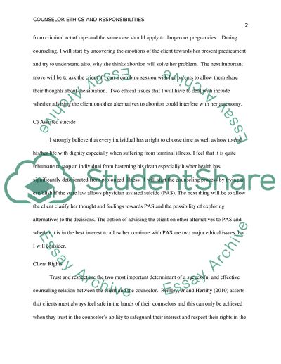 The Ethical Issues of Counselor